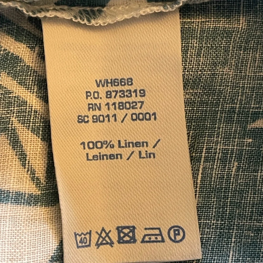 BODEN Women's 100% Linen A-line dress with pockets Blue white Size 4 Vee Neck - Picture 12 of 14